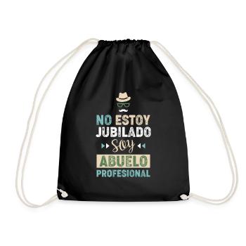 I'm Not Retired, I'm a Professional Grandfather - Drawstring Bag - black - Front