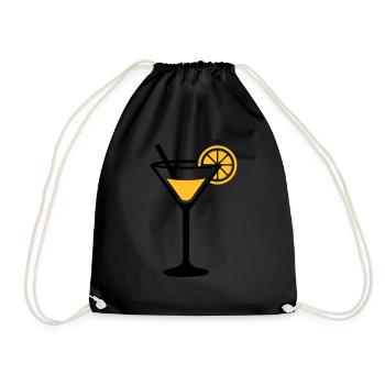 Cocktail - Drawstring Bag - black - Front
