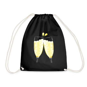 Smiley Cheers - Drawstring Bag - black - Front