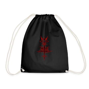 Nice Gothic Tribal Design - Turnbeutel - Schwarz - Vorne