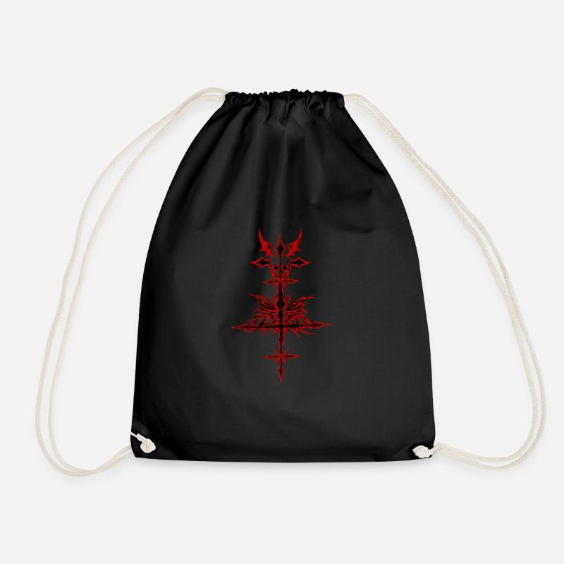 Nice Gothic Tribal Design - Turnbeutel - Schwarz