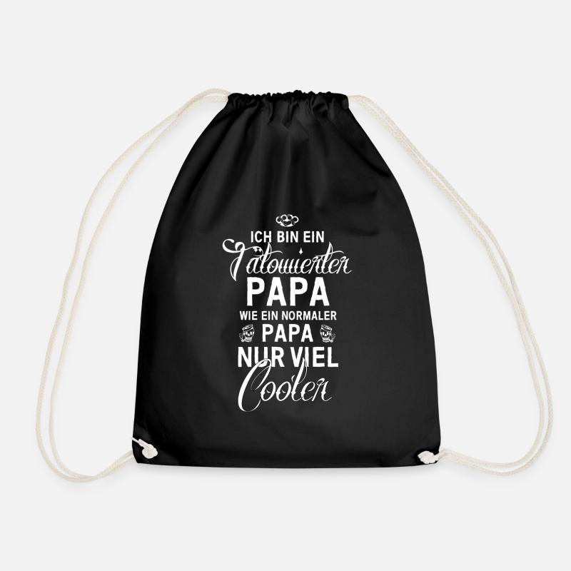 Tätowierter Papa - Turnbeutel - Schwarz