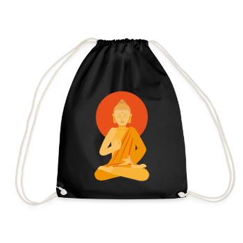 Buddha Buddha Yoga Buddhismus - Turnbeutel - Schwarz - Vorne