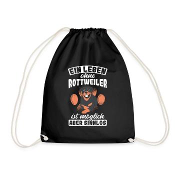 Rottweiler Hund Beste Freund Rottweiler Besitzer - Turnbeutel - Schwarz - Vorne
