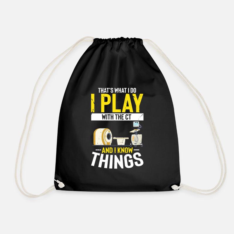 Lustiger CT Spruch MRI Geschenk Radiologe - Turnbeutel - Schwarz