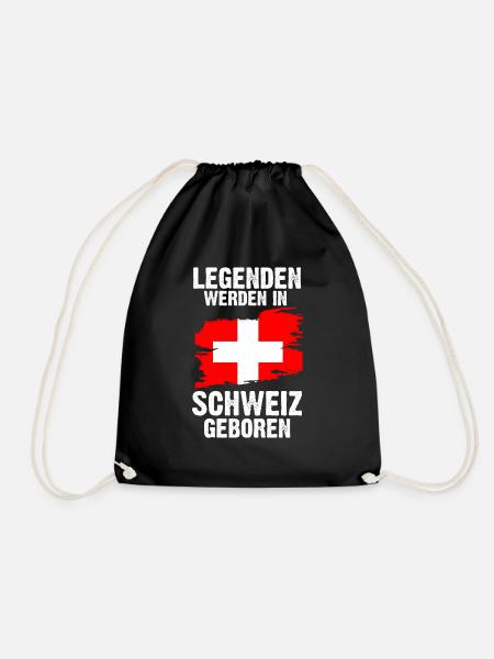Schweiz Schweizer - Turnbeutel - Schwarz