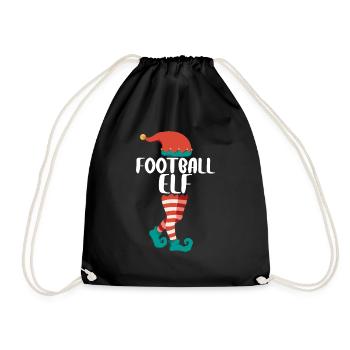 Weihnachts Elf Partnerlook Design Xmas Elfen - Turnbeutel - Schwarz - Vorne