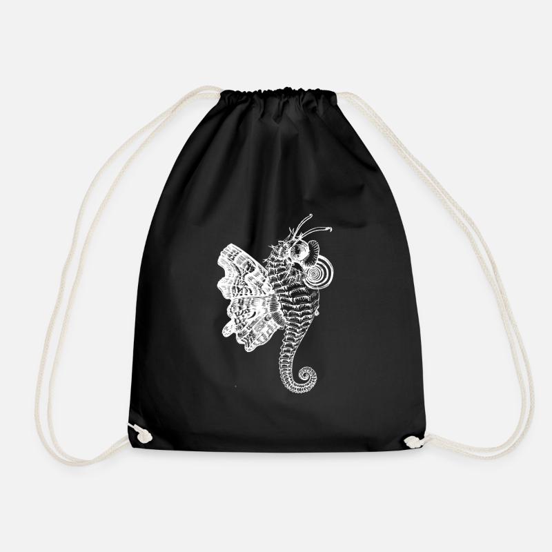 Surrealistic Artwork - Butterfly Seahorse Fusion - Turnbeutel - Schwarz
