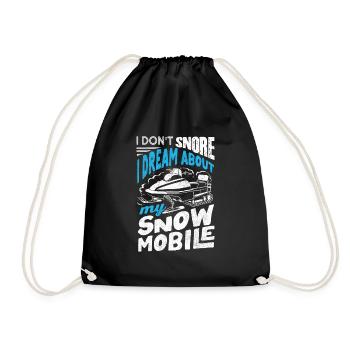 Snowmobile Riding Snowmobiling I Dont Snore Funny - Turnbeutel - Schwarz - Vorne
