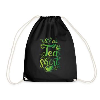 It´s a Tea Shirt - Turnbeutel - Schwarz - Vorne