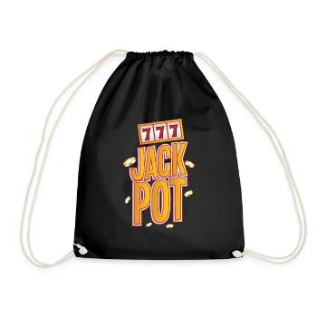 Jackpot Casino Gamble Luck - Drawstring Bag - black - Front