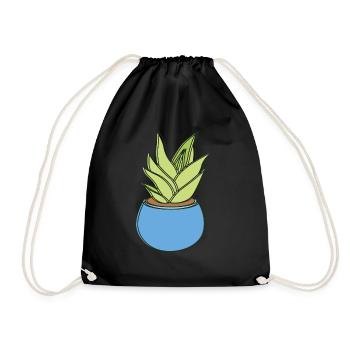 fall leaves - Drawstring Bag - black - Front