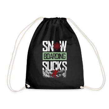 snowboarder snowboarding - Turnbeutel - Schwarz - Vorne