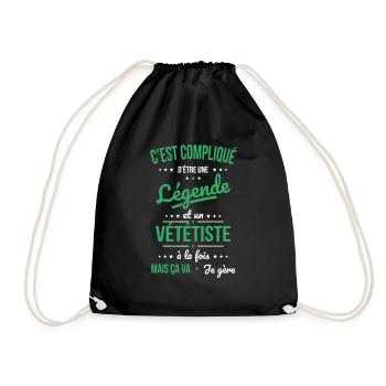 Compliqué d'être une légende et un vététiste - Sac de sport léger - noir - Devant