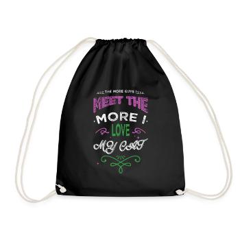 kitty avogato joke sayings cat flag tshirts - Turnbeutel - Schwarz - Vorne