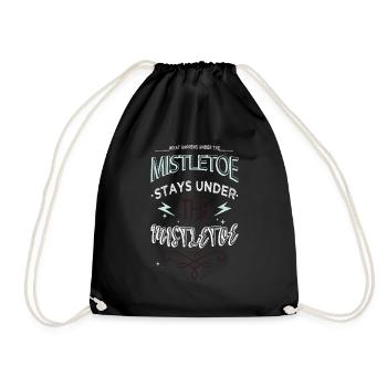quote funny christmas tree dork - Turnbeutel - Schwarz - Vorne