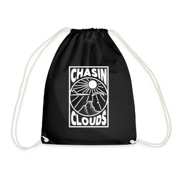 Chasin Clouds Paragliding Vector - Drawstring Bag - black - Front