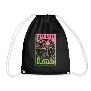Chasin Clouds Paragliding Gradient - Drawstring Bag - black - Front