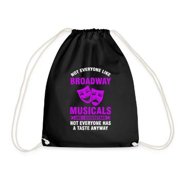 Theater Broadway-Musical Geschenk - Turnbeutel - Schwarz - Vorne