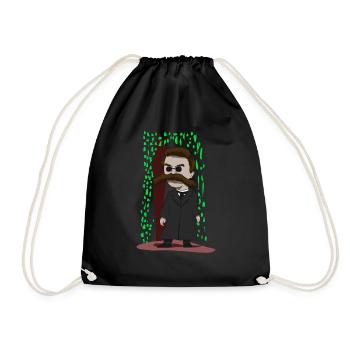 Nietzsche of - Drawstring Bag - black - Front