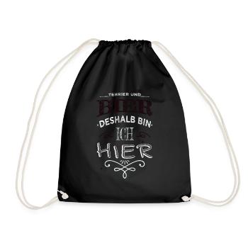 alkohol haustier hundehalter windhund - Turnbeutel - Schwarz - Vorne