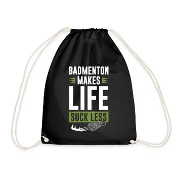 Badminton sport - Drawstring Bag - black - Front