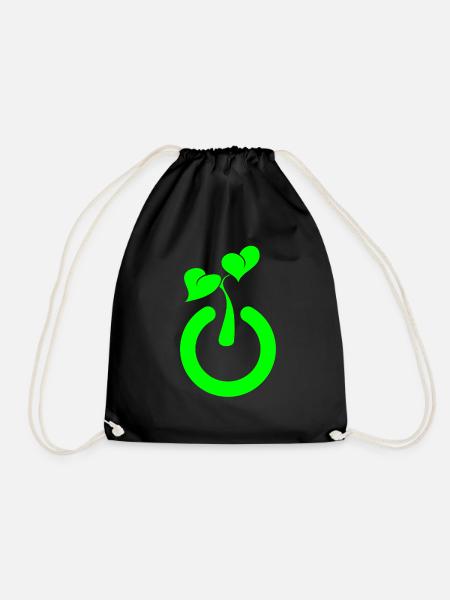 Just switch off in the garden / plants - Drawstring Bag - black