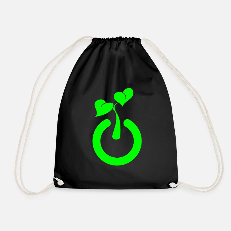 Just switch off in the garden / plants - Drawstring Bag - black