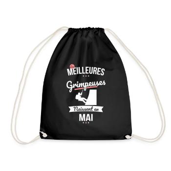 Les meilleures grimpeuses naissent en Mai - Sac de sport léger - noir - Devant
