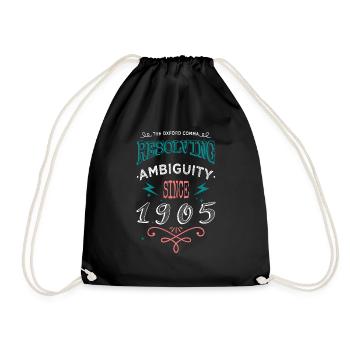 editor novelist school christmas contentwriter - Drawstring Bag - black - Front