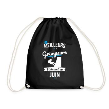 Les meilleurs grimpeurs naissent en Juin - Sac de sport léger - noir - Devant