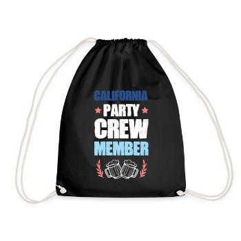 Équipe de fête en Californie - Sac de sport léger - noir - Devant