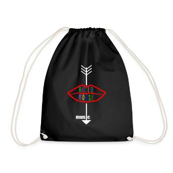 Lèvre du logo de la musique acid house - Sac de sport léger - noir - Devant