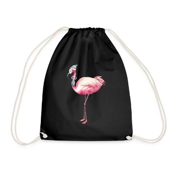 Süße Weihnachten für Flamingo-Liebhaber - Turnbeutel - Schwarz - Vorne