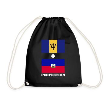 Barbados flag Barbadian bayan - Drawstring Bag - black - Front