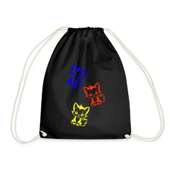 Fox Animal Baby - Drawstring Bag - black - Front