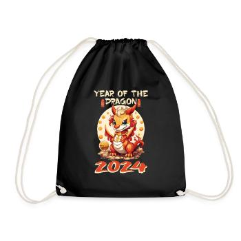 Année Du Dragon Bonne Année 2024 Matching - Sac de sport léger - noir - Devant