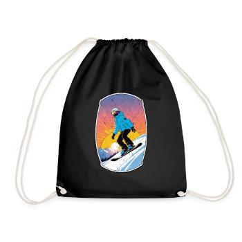 snowboard neige et ski - Sac de sport léger - noir - Devant