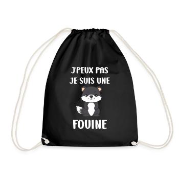 Humour petite fouine - Sac de sport léger - noir - Devant