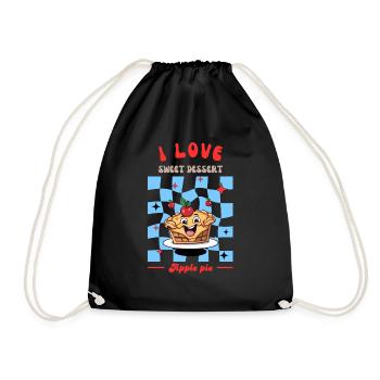 Dessert tarte aux pommes - Sac de sport léger - noir - Devant