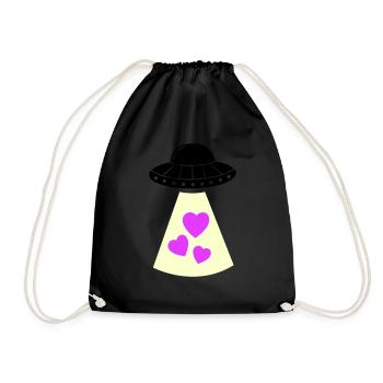 Coeur d’OVNI - Sac de sport léger - noir - Devant