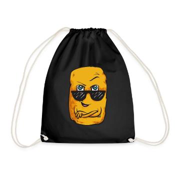 Nuggets de poulet Nuggets de poulet - Sac de sport léger - noir - Devant