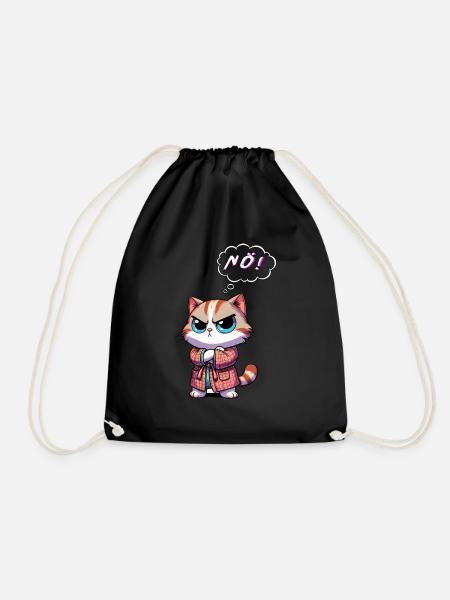 Non, le chat refuse de dire non - Sac de sport léger - noir