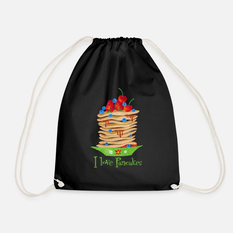 I love Pancakes - Turnbeutel - Schwarz