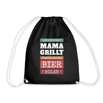 Maman au grill - Drôle de dicton BBQ - Sac de sport léger - noir - Devant