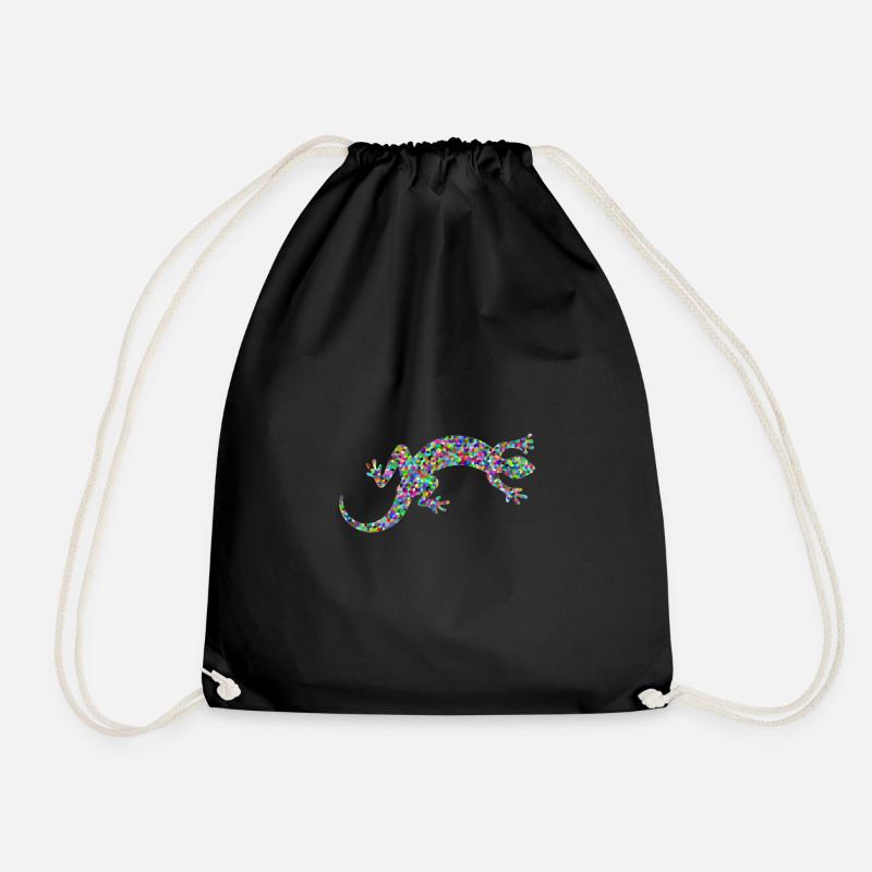 Gecko, Salamander, patterncontest - Turnbeutel - Schwarz