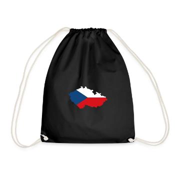 Czech Republic Tschechien Geschenk Land Flagge - Turnbeutel - Schwarz - Vorne