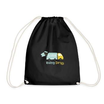 Driving a dirty garbage truck - Drawstring Bag - black - Front