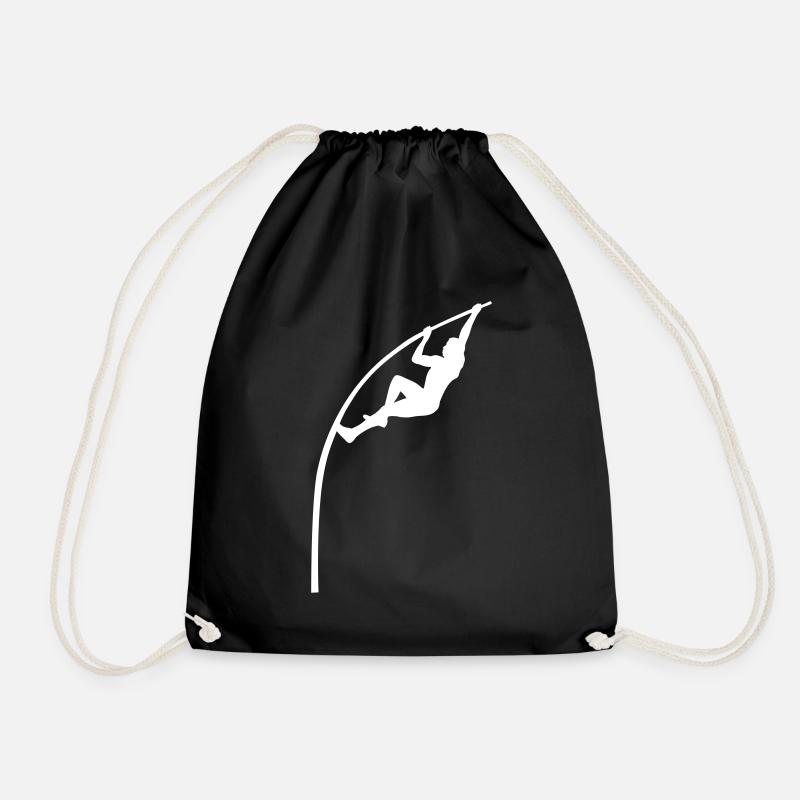 pole vault - Drawstring Bag - black