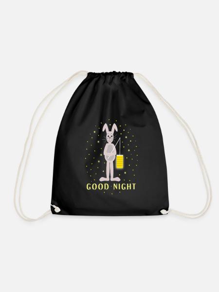 gute Nacht Schlafshirt good night - Turnbeutel - Schwarz
